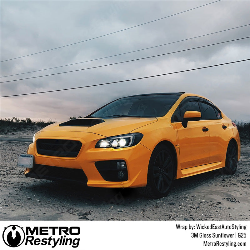 Gloss yellow vinyl wrap