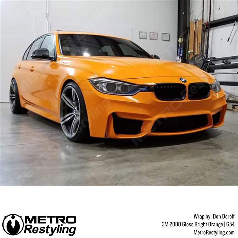 3M 2080 Gloss Bright Orange Vinyl Wrap