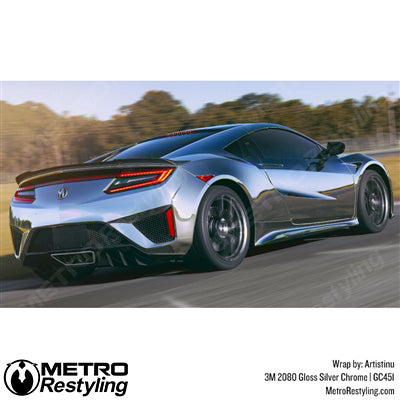 3M 2080 Gloss Silver Chrome Vinyl Wrap