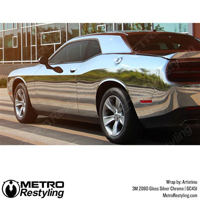 3M 2080 Gloss Silver Chrome Vinyl Wrap | GC451