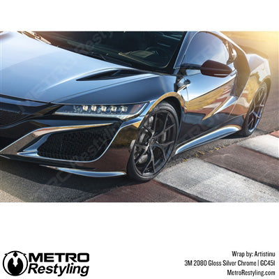 3M 2080 Gloss Silver Chrome Vinyl Wrap