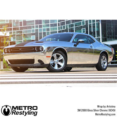 3M 2080 Gloss Silver Chrome Vinyl Wrap