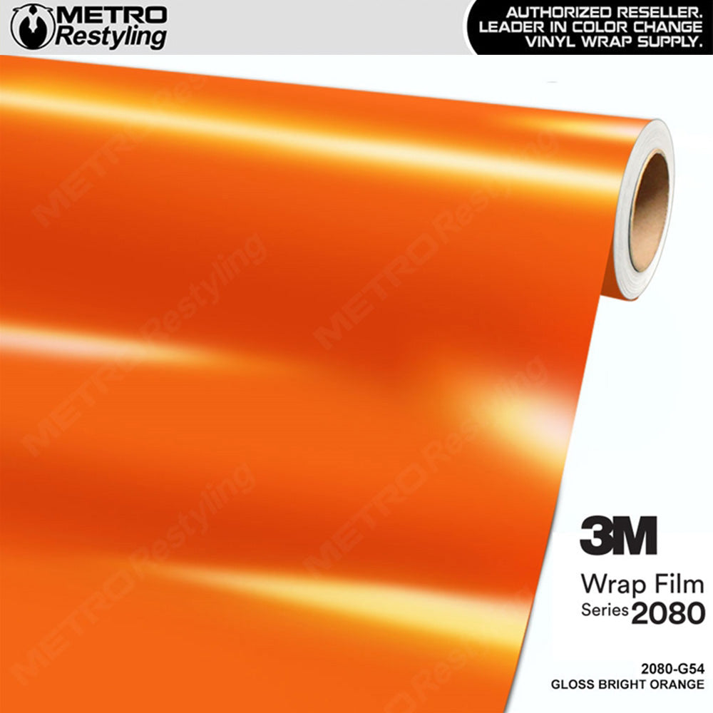 Genuine 3M 2080 G54 Gloss Bright Orange Vinyl Wrap Vehicle Film Decal Sheet  Roll
