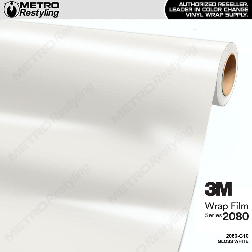3M 1080 G10 Gloss White 5ft x 1ft (5 Sq/ft) Car Wrap Vinyl Film