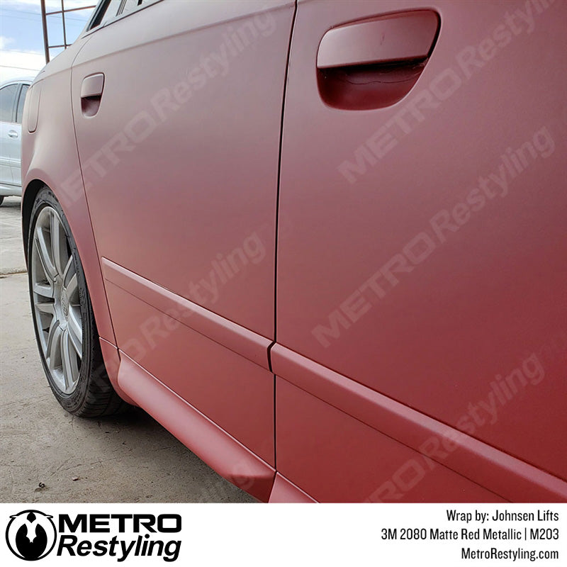 Matte Red Metallic Vinyl Wrap