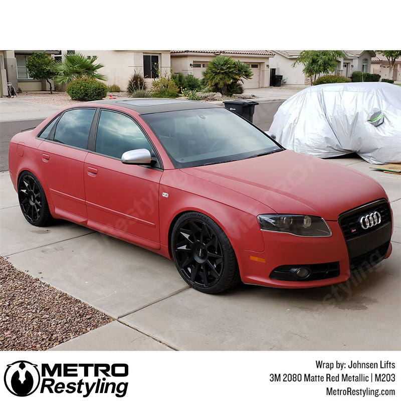 Matte Red Metallic Audi Wrap