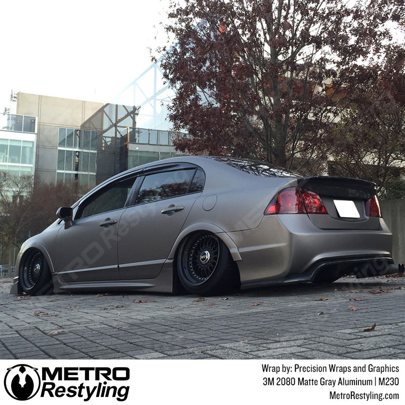 Matte Gray Aluminum Honda Wrap