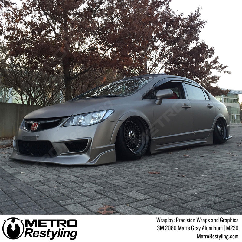 Matte Gray Aluminum Honda Wrap