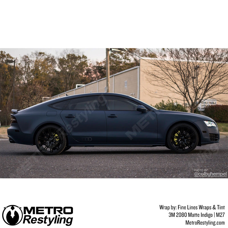 Matte Indigo Car Wrap