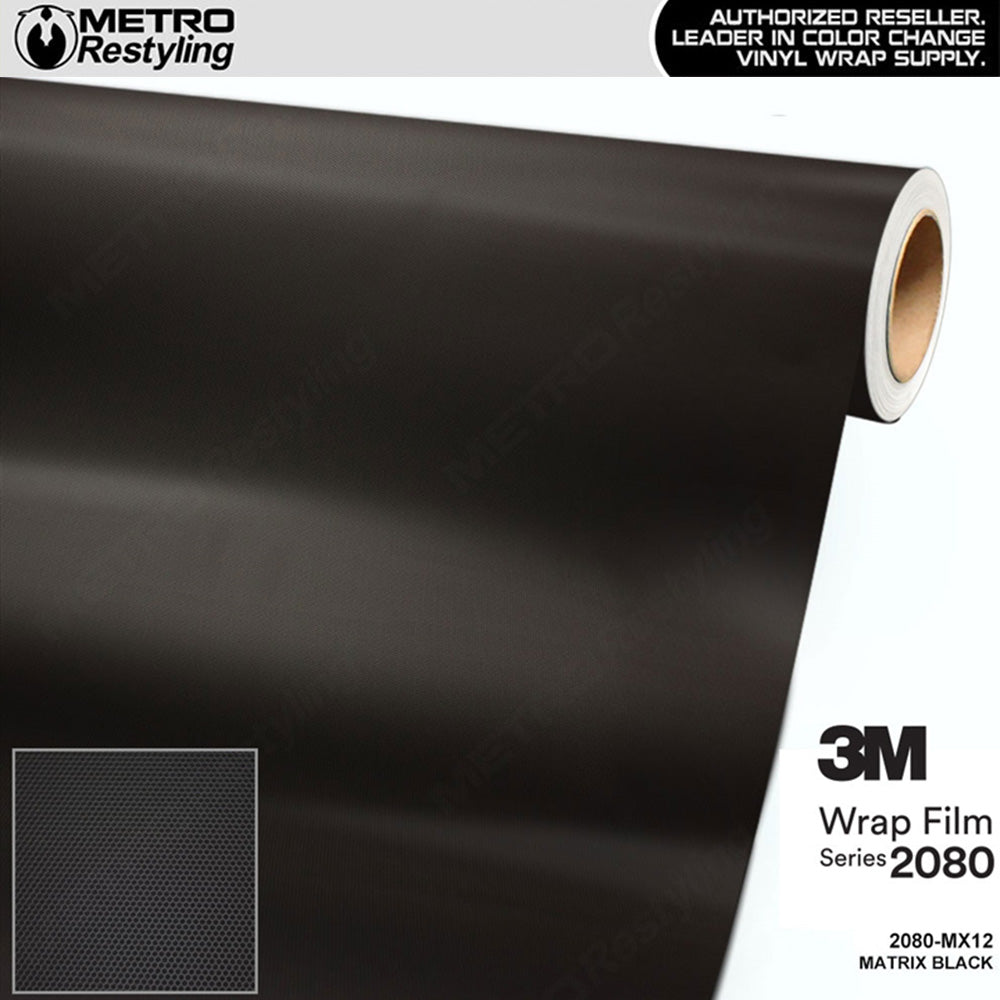 3M 2080 Matrix Black Textured Vinyl Wrap