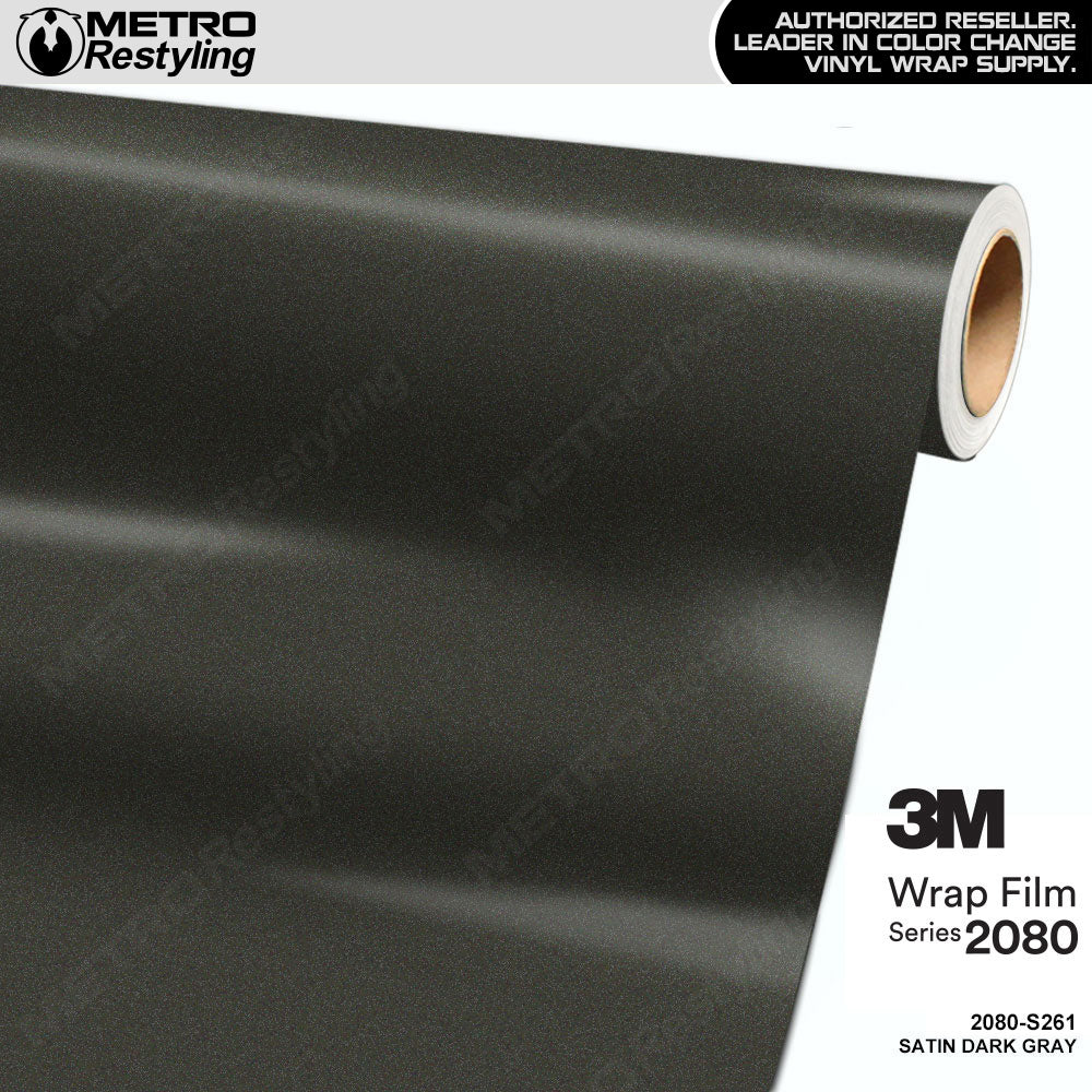 3M 2080 Satin Dark Gray Vinyl Wrap