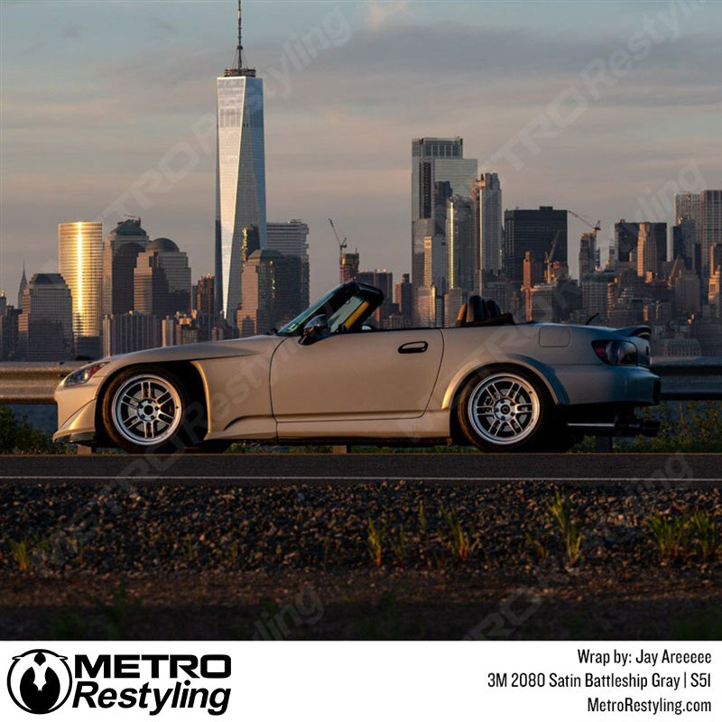 Satin Battleship Gray Vinyl Wrap