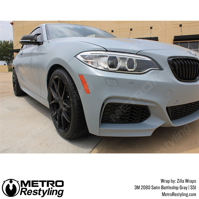 Satin Battleship Gray BMW Wrap