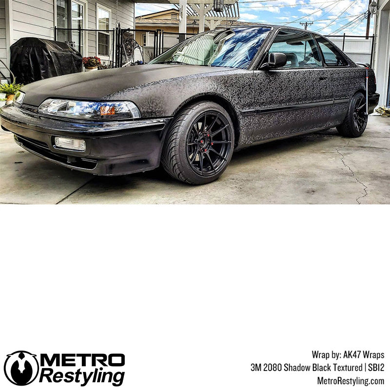 Shadow Black Textured Car Wrap