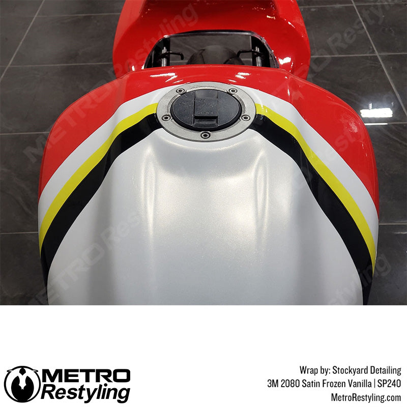 Satin Frozen Vanilla Vinyl Wrap