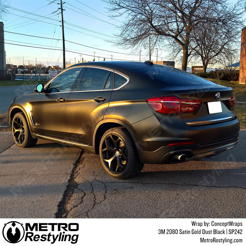 Satin Gold Dust Black BMW Wrap