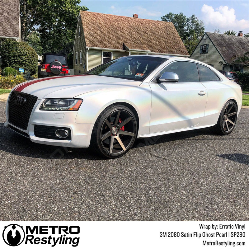 Satin Flip Ghost Pearl audi Wrap