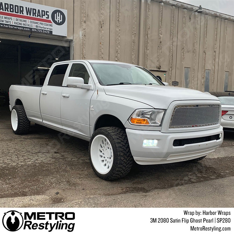 Satin Flip Ghost Pearl truck Wrap