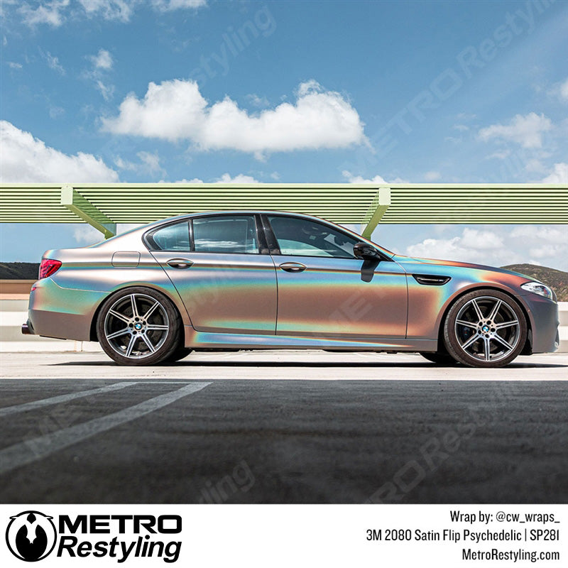Satin Flip Psychedelic Car Wrap