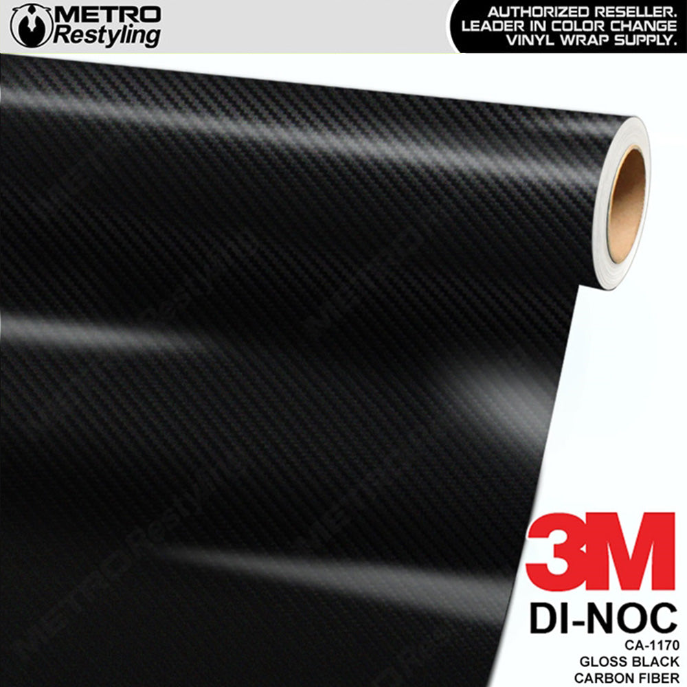 3M DI-NOC Gloss Black Carbon Fiber Vinyl Wrap