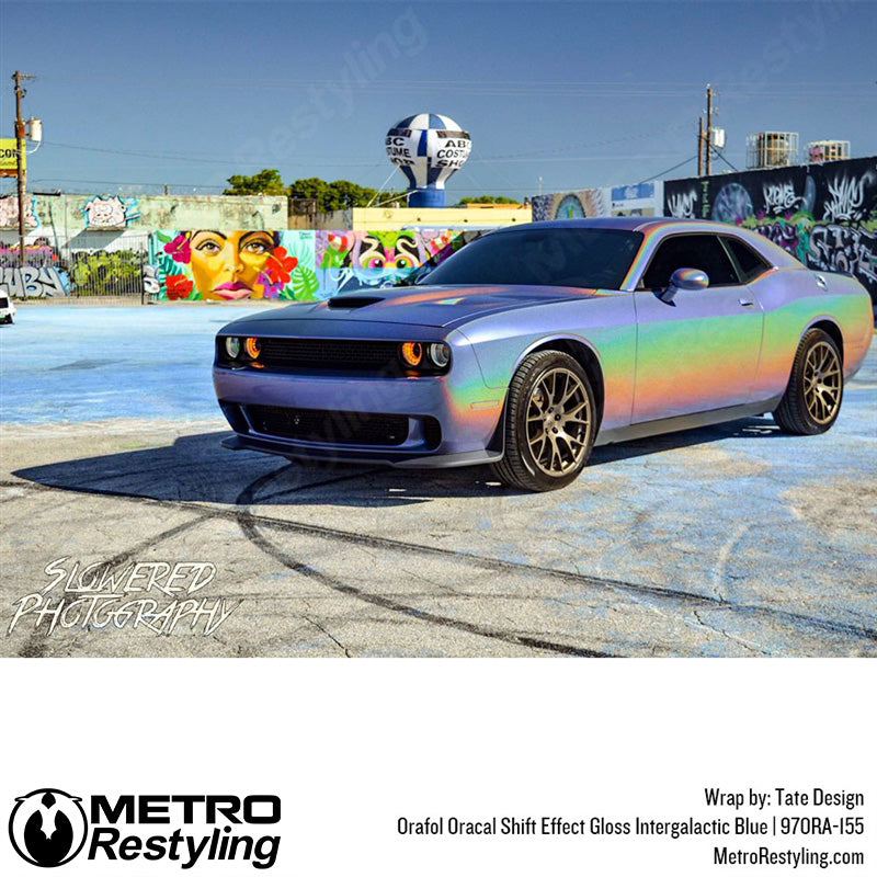 Glossy Blue Car Wrap