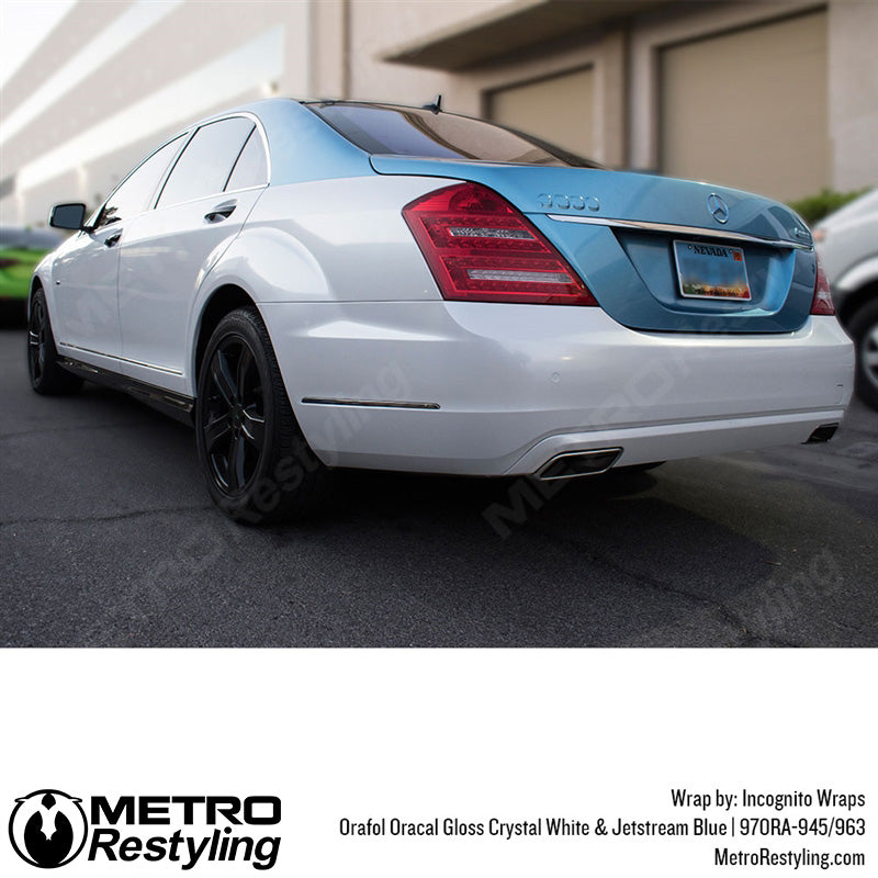Gloss White Mercedes Car Wrap