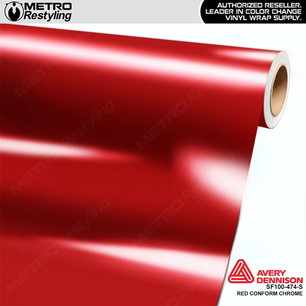 Avery Dennison SF100 Gloss Red Conform Chrome Vinyl Wrap