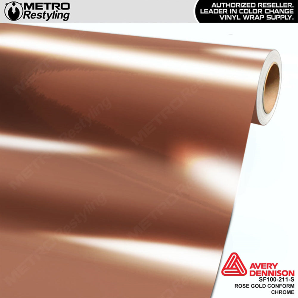 Avery Dennison SF100 Gloss Rose Gold Conform Chrome Vinyl Wrap