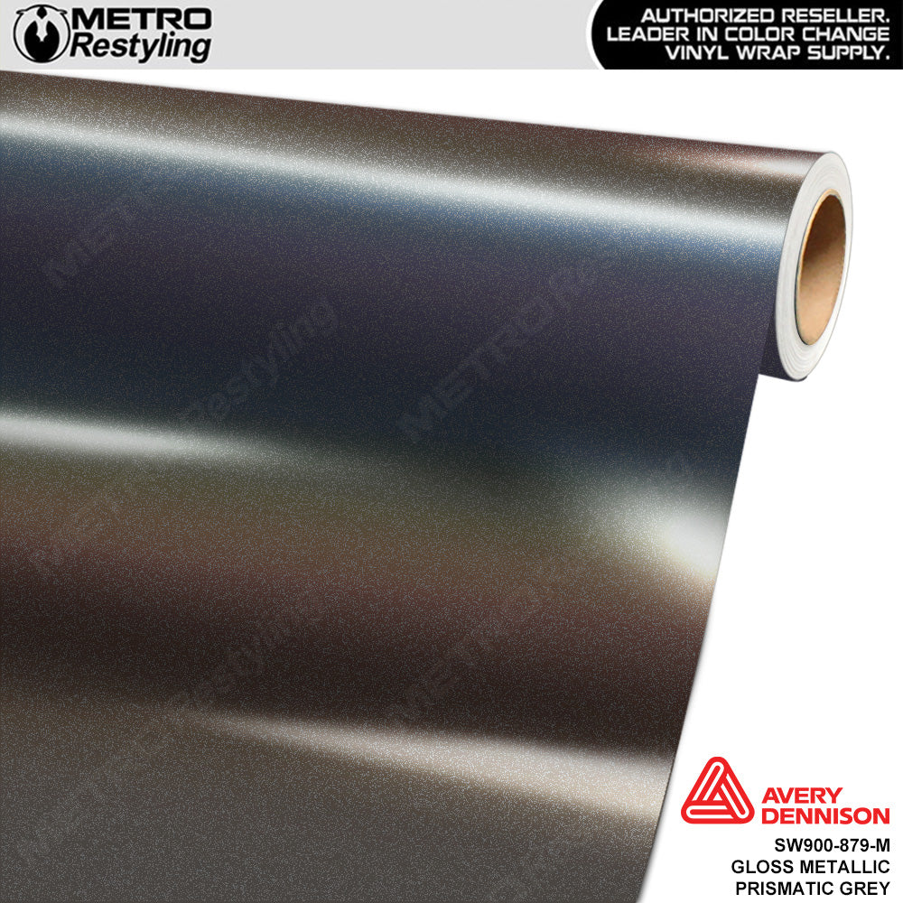 Avery Dennison SW900 Gloss Prismatic Gray Metallic Vinyl Wrap | SW900-879-M