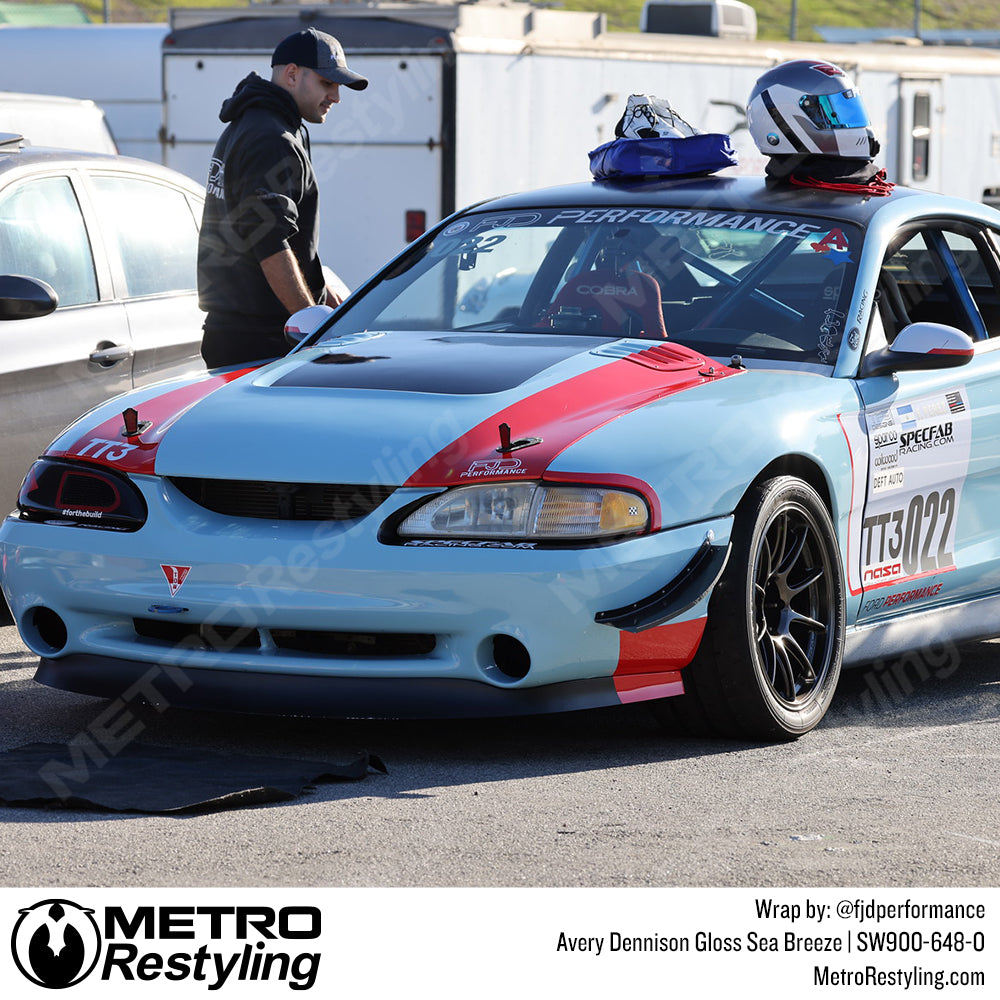 Avery Mustang Sea Breeze Vinyl Wrap