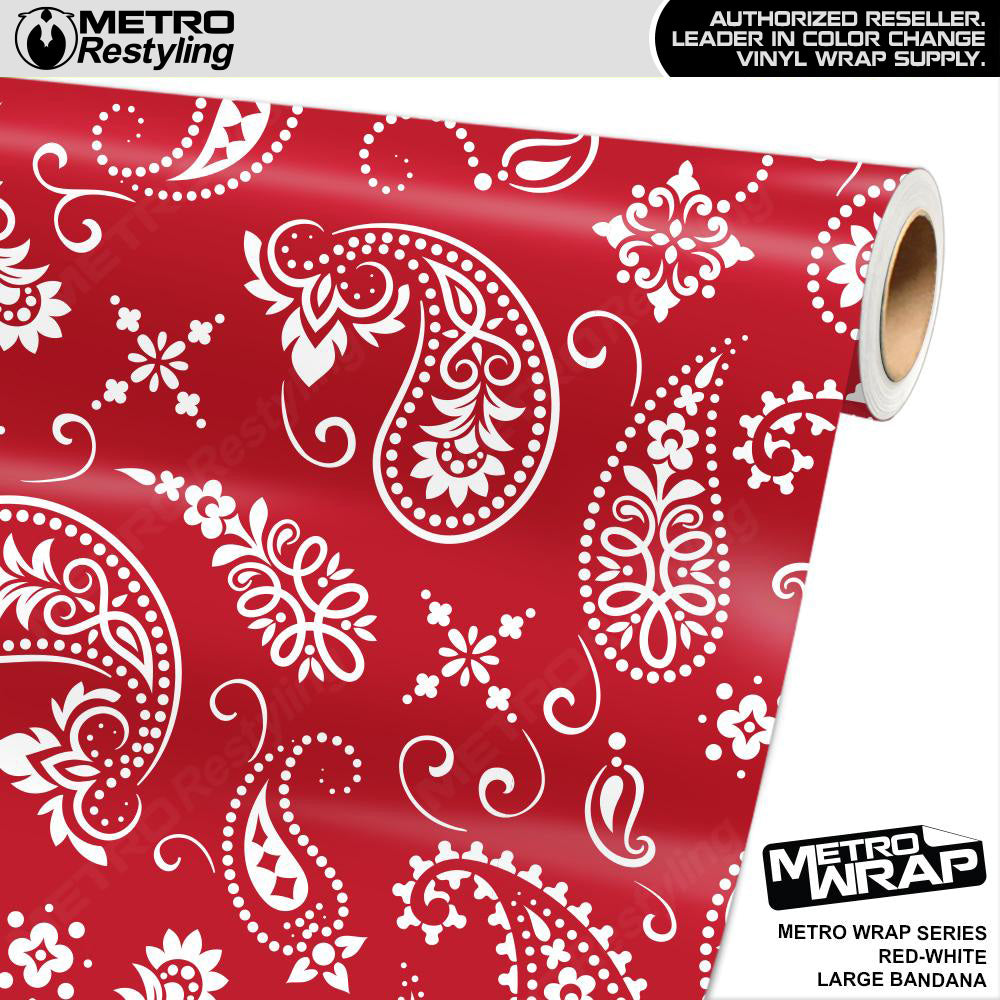 Metro Wrap Large Bandana Red White Vinyl Film