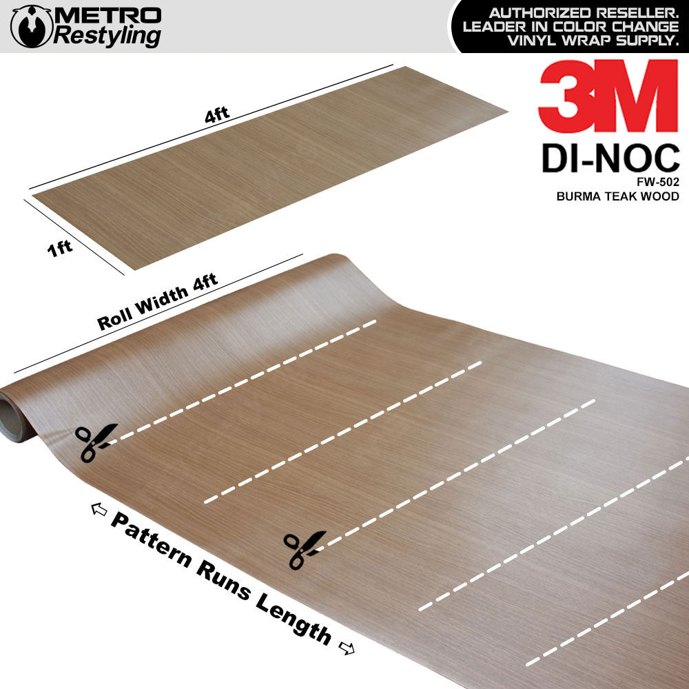 burma teak wood vinyl wrap