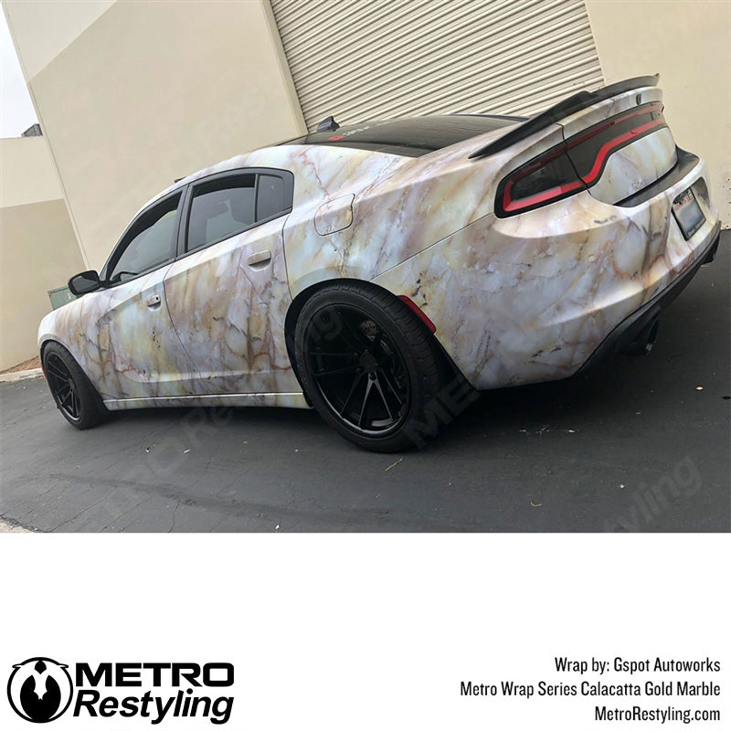 Metro Wrap Calacatta Gold Marble Vinyl Film
