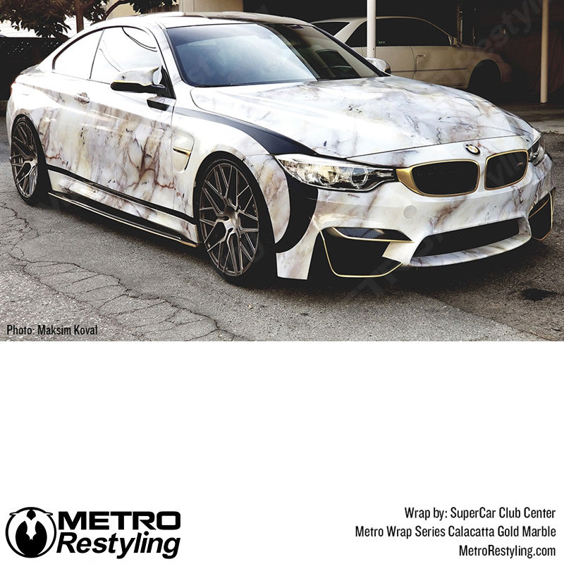 Metro Wrap Calacatta Gold Marble Vinyl Film