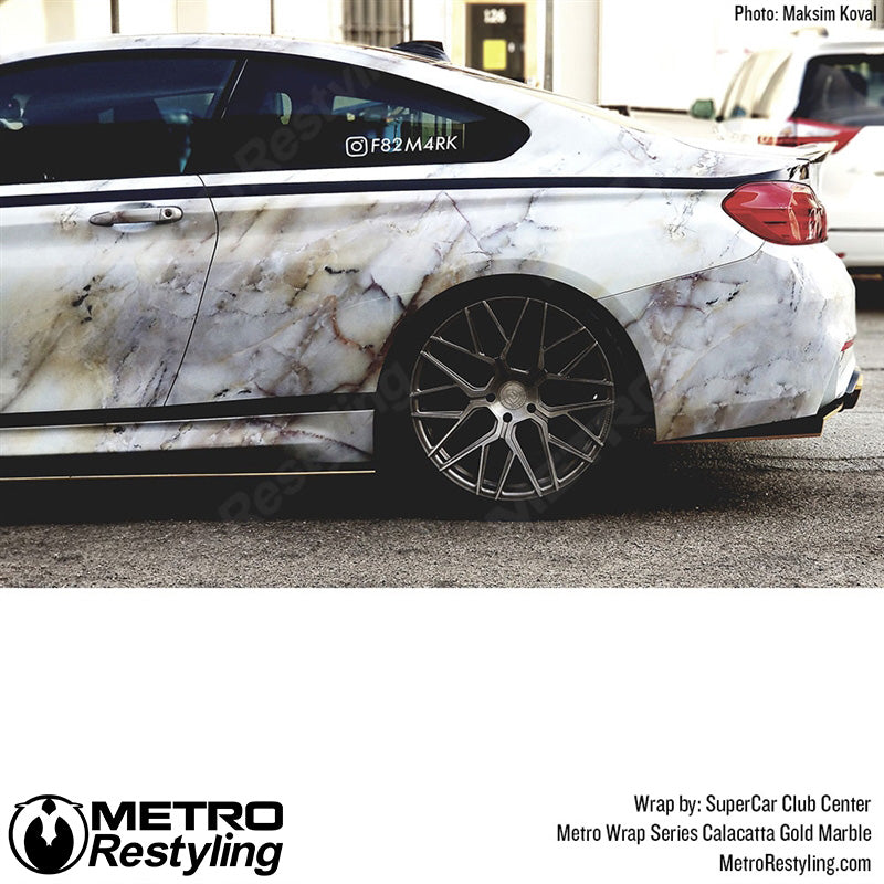 Metro Wrap Calacatta Gold Marble Vinyl Film