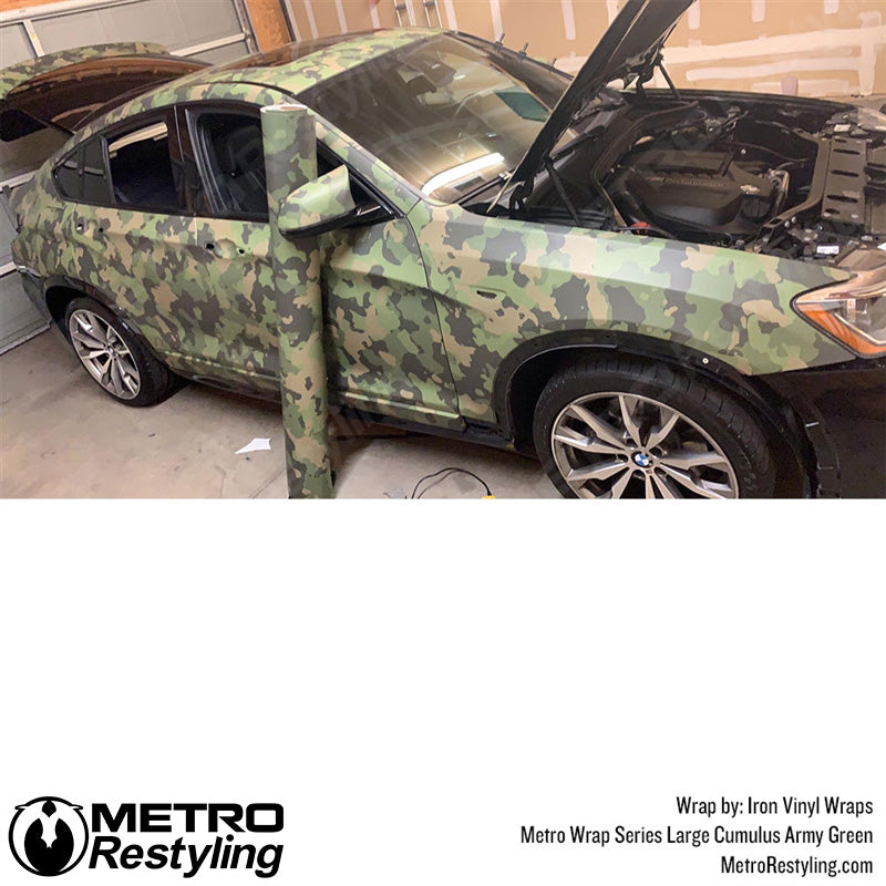 Large Cumulus Army Green Camouflage