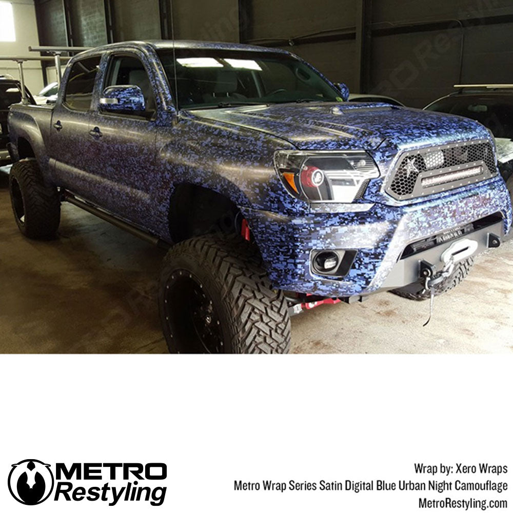Digital Blue Urban Night Truck Vinyl