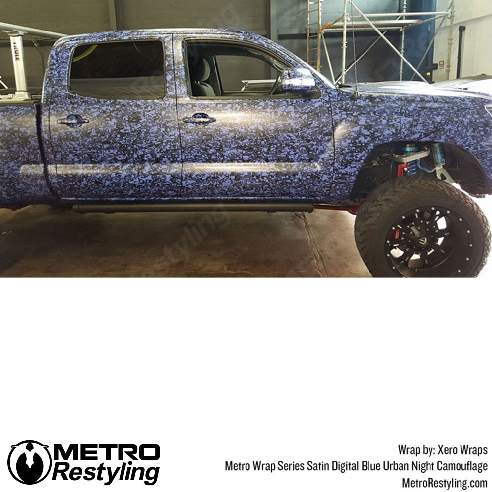 Digital Blue Urban Night Camo Wrap