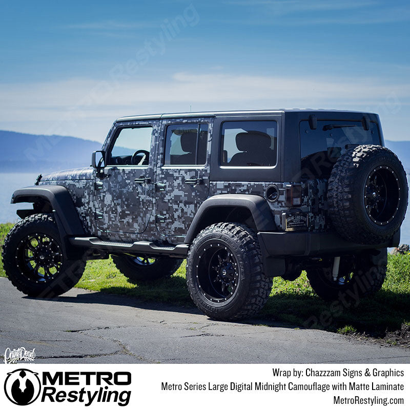 Large Digital Midnight Camouflage Jeep