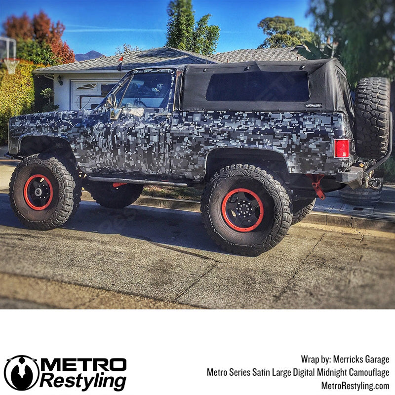 Large Digital Midnight Camouflage