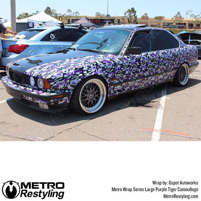 Large Classic Purple Tiger Camouflage BMW
