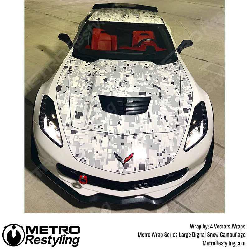 Large Digital Snow Camouflage