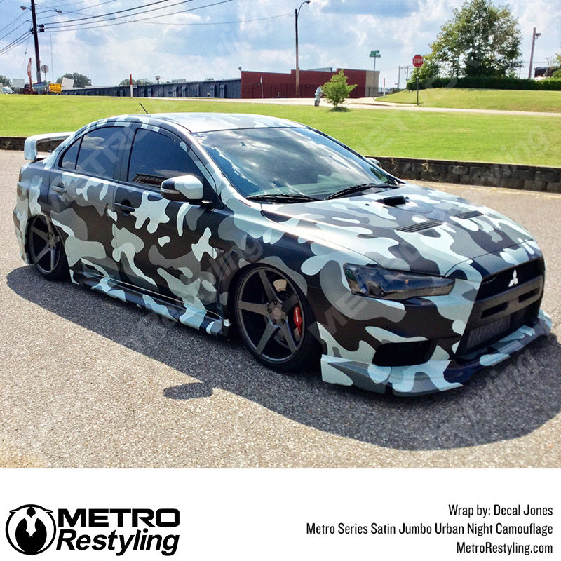 Metro Wrap Jumbo Classic Urban Night Camouflage Vinyl Film