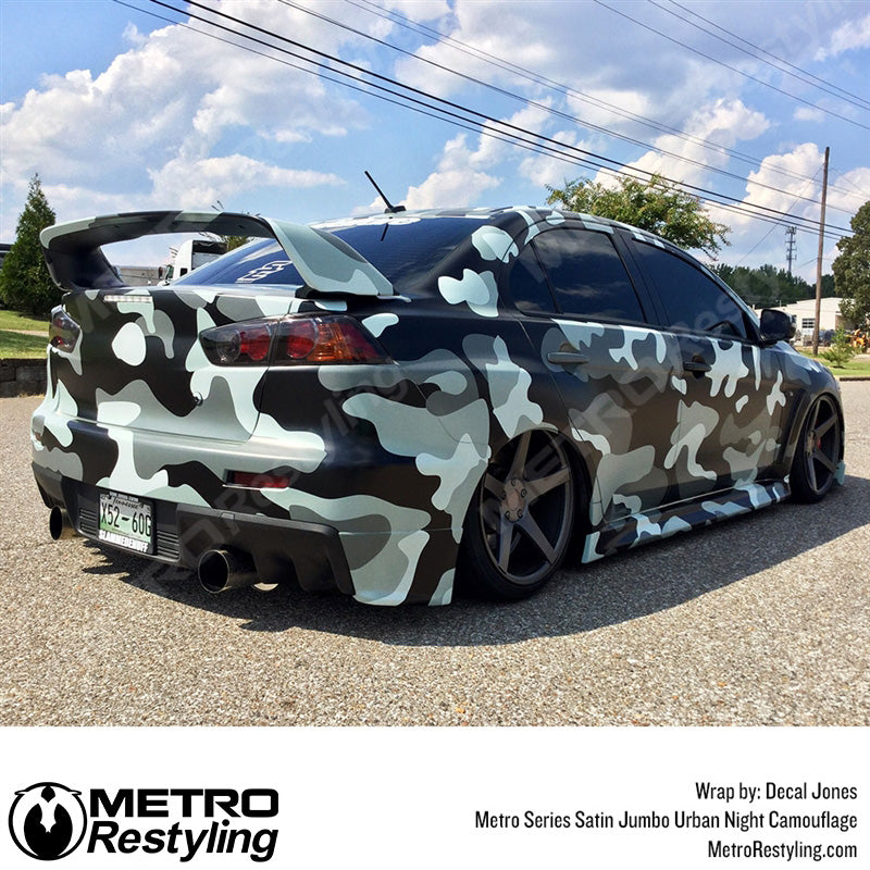 Metro Wrap Jumbo Classic Urban Night Camouflage Vinyl Film