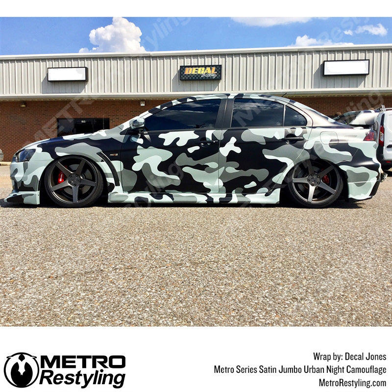 Metro Wrap Jumbo Classic Urban Night Camouflage Vinyl Film