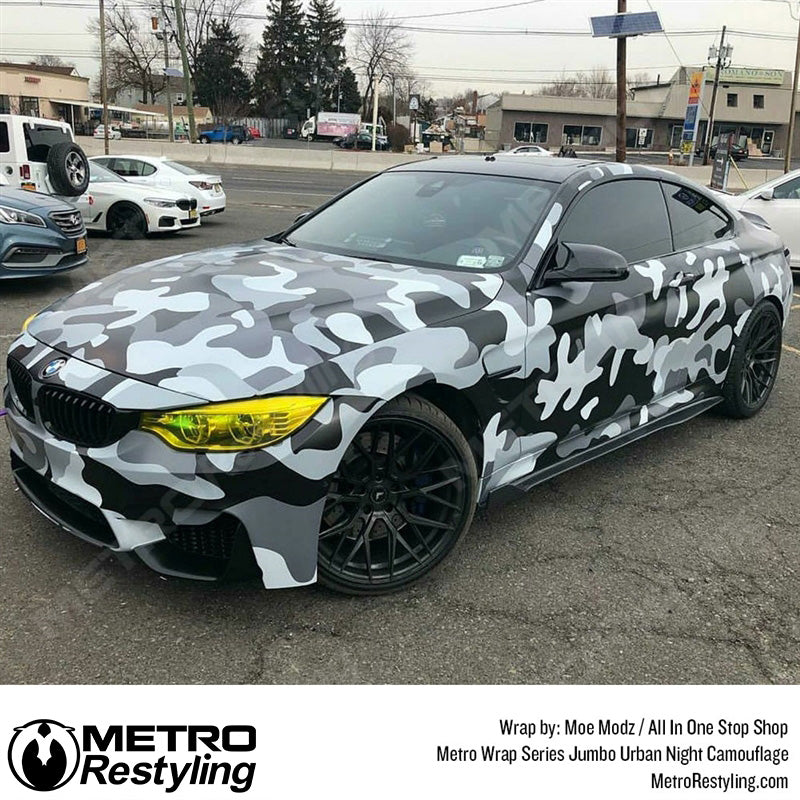 Metro Wrap Jumbo Classic Urban Night Camouflage Vinyl Film