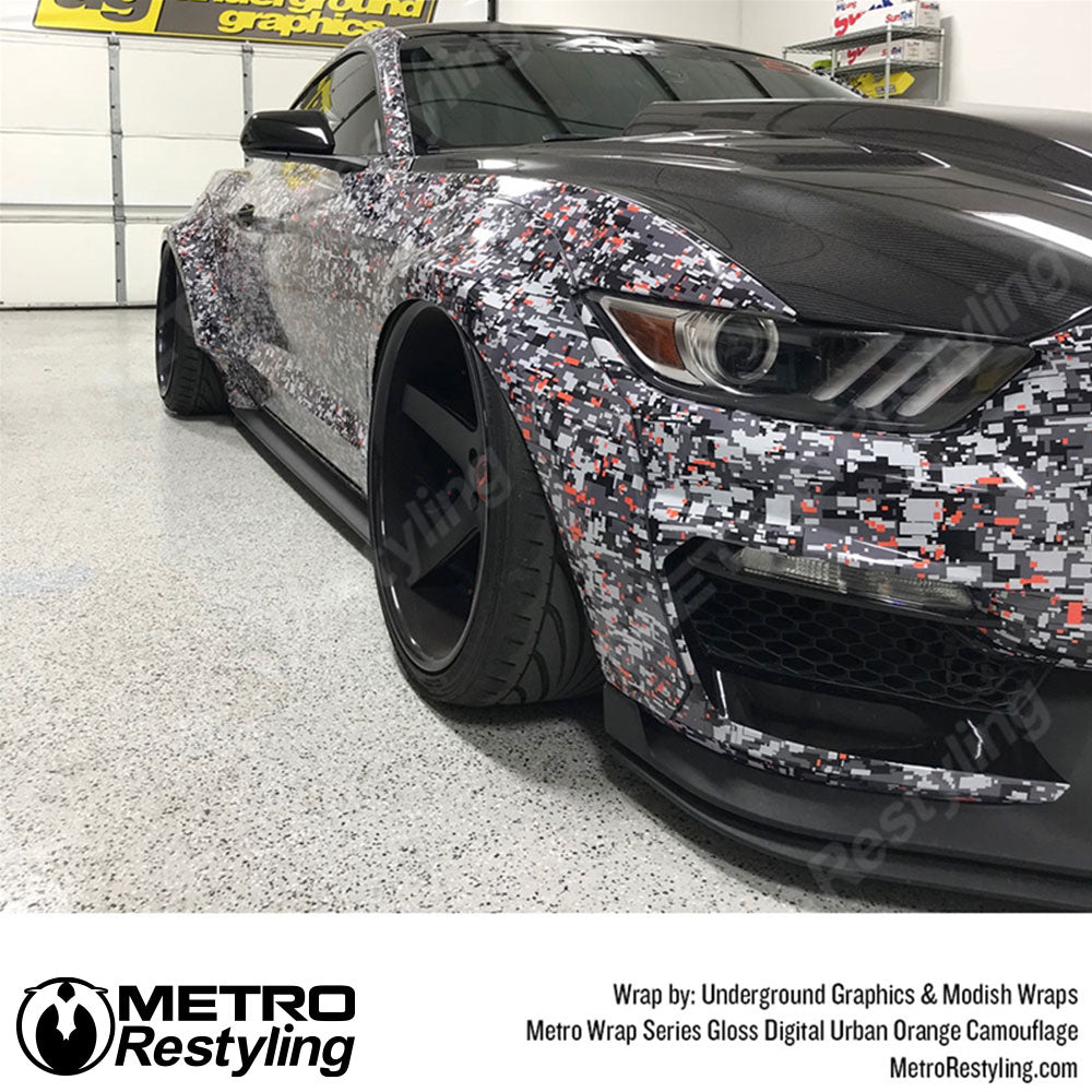 Digital Urban Orange Wrap