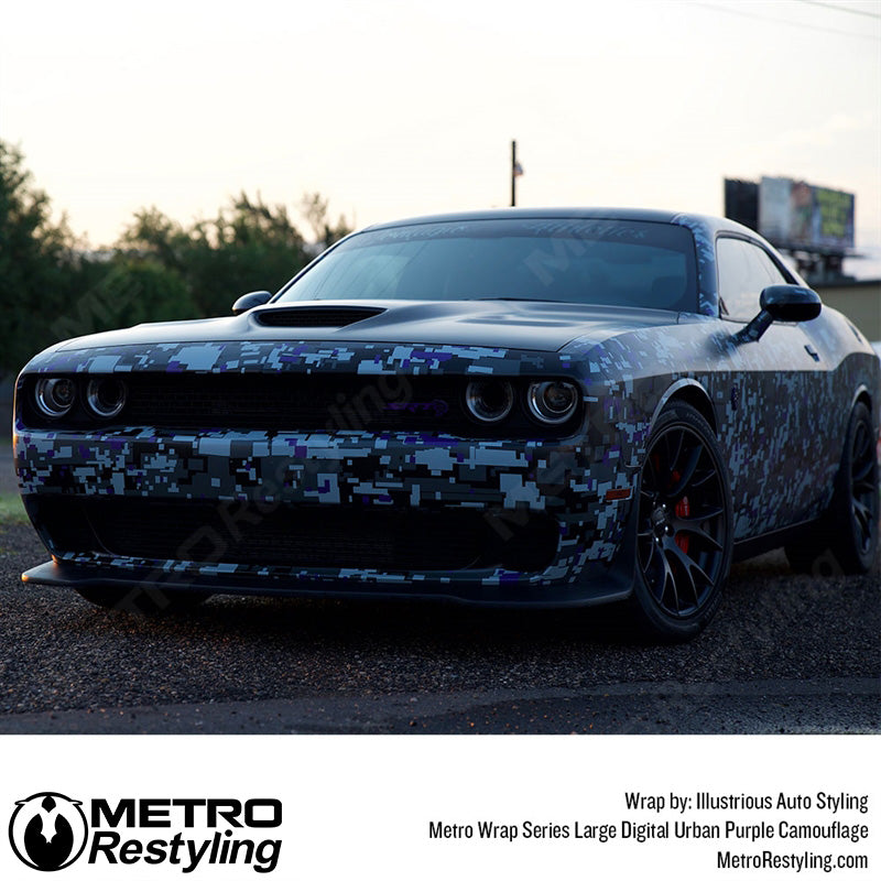 Large Digital Urban Purple Camouflage