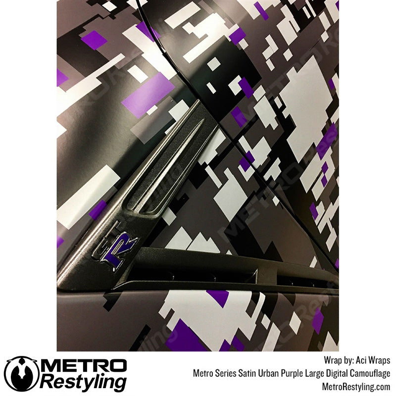 Large Digital Urban Purple Camouflage