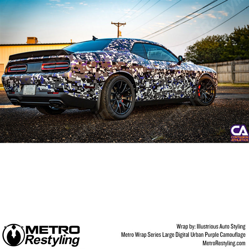 Large Digital Urban Purple Camouflage